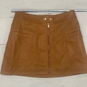 Free People Vegan Leather Mini Skirt size 2